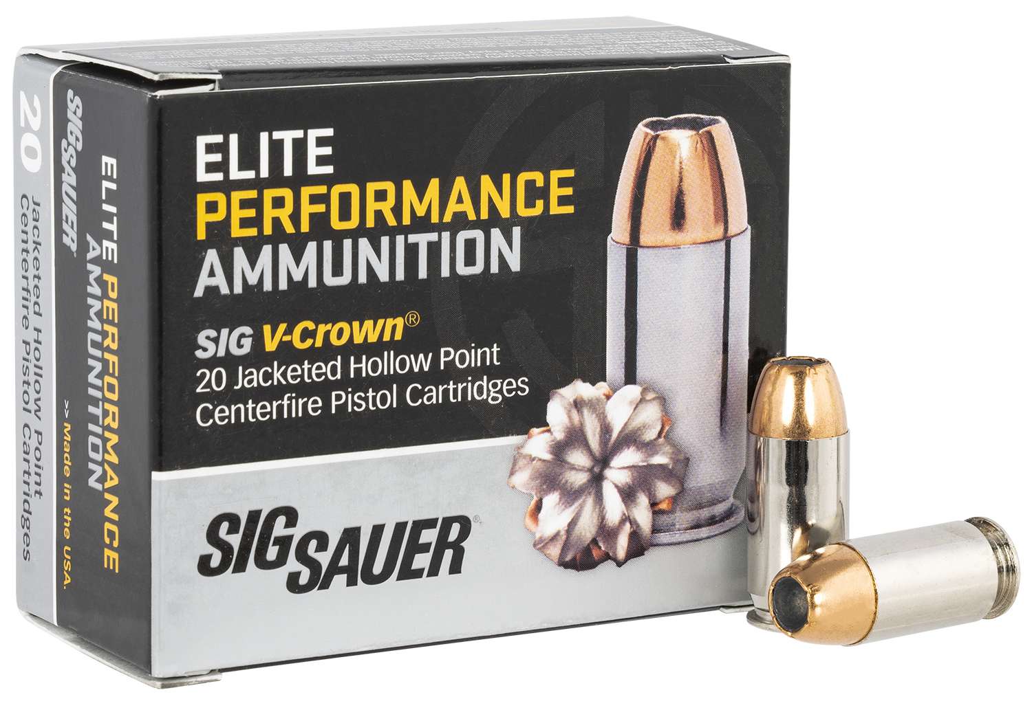 SIG ELITE PERFORMANCE VC 45ACP 200GR JHP 20RD Range USA