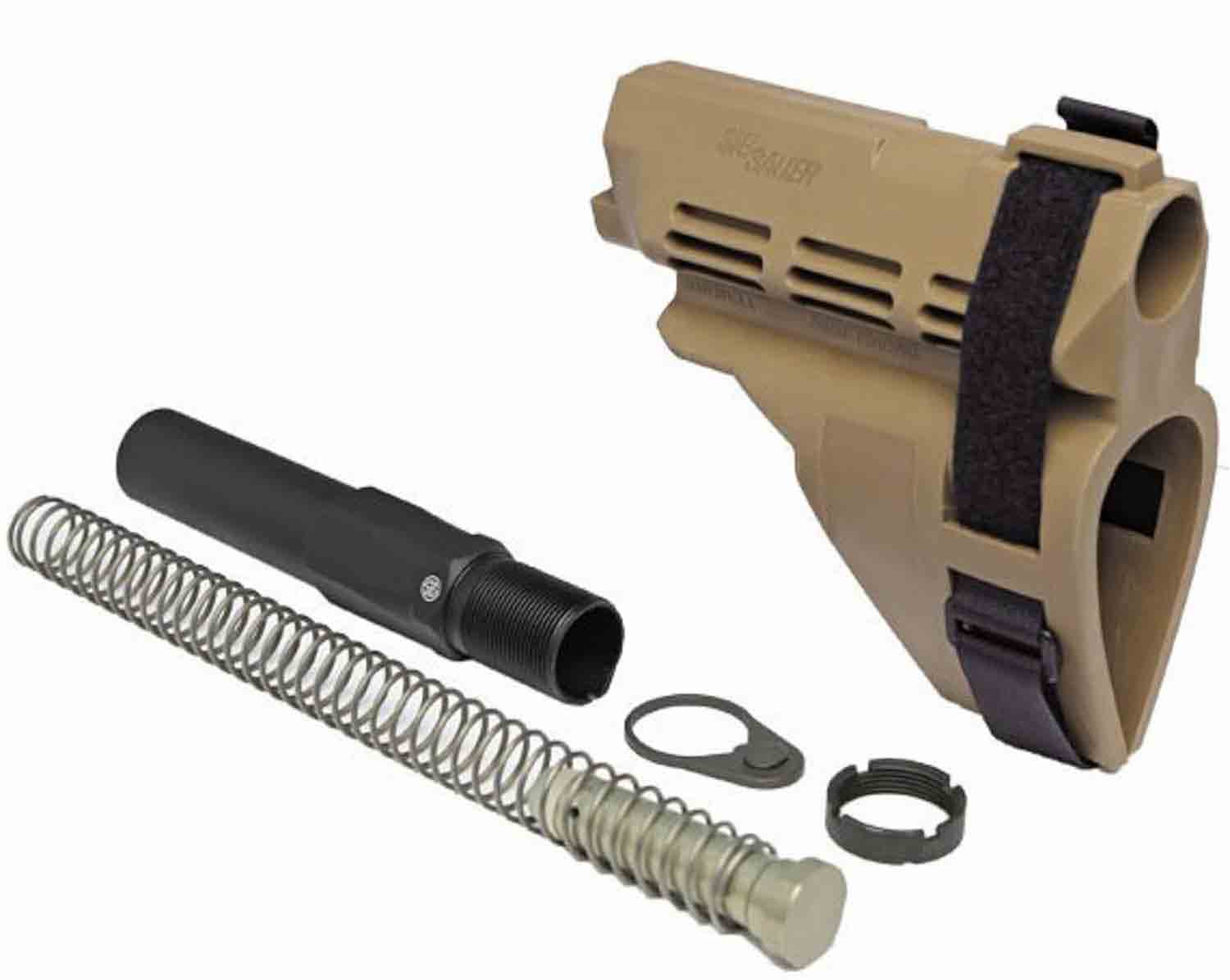 SB15 Pistol Stabilizing Brace Kit With Buffer Tube Flat Dark Earth