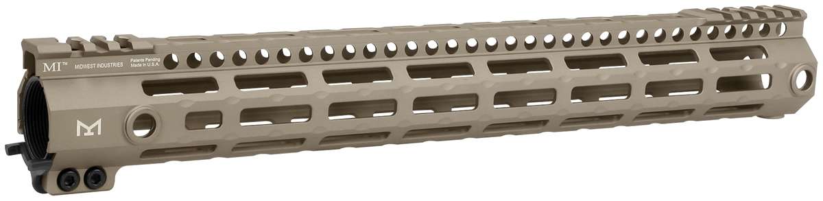 Midwest Industries G3 Lightweight ML-Series One Piece Free Float AR15 Handguard - FDE | 15" | M-LOK - Midwest Industries