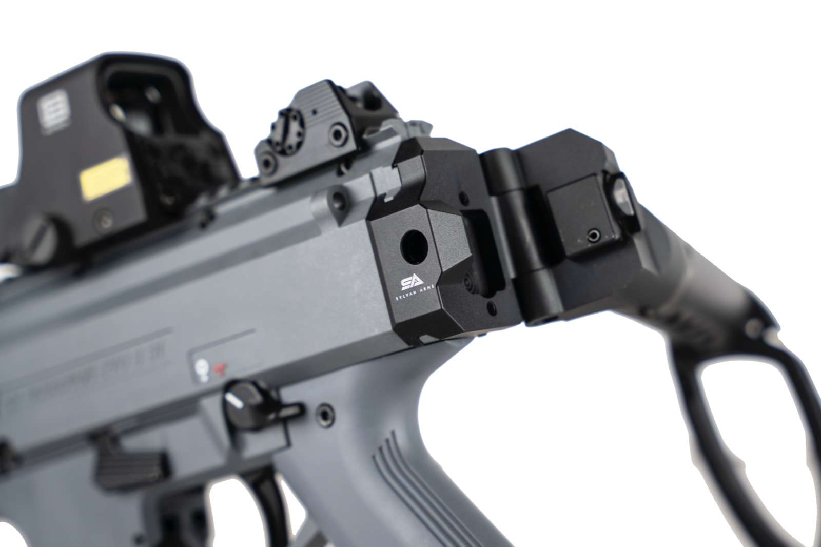 Sylvan Arms CZ Folding Stock Adapter - Black | Gen 2 | Family Firearms