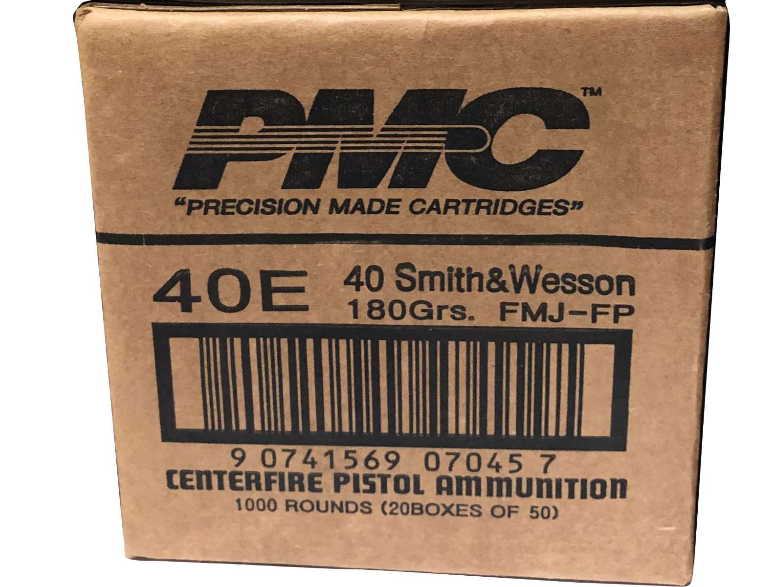 PMC Bronze .40 S&W Handgun Ammo - 180 Grain | FMJ-FP | 1000rd Case - Pmc