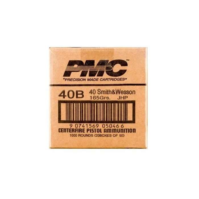 PMC Bronze .40 S&W Handgun Ammo - 165 Grain | JHP | 1000rd Case - Pmc