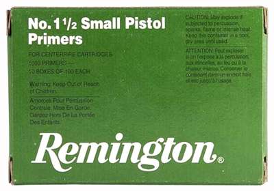 REM PRIMERS- SMALL PISTOL 5000-PK. CASE LOTS ONLY - Remington Firearms