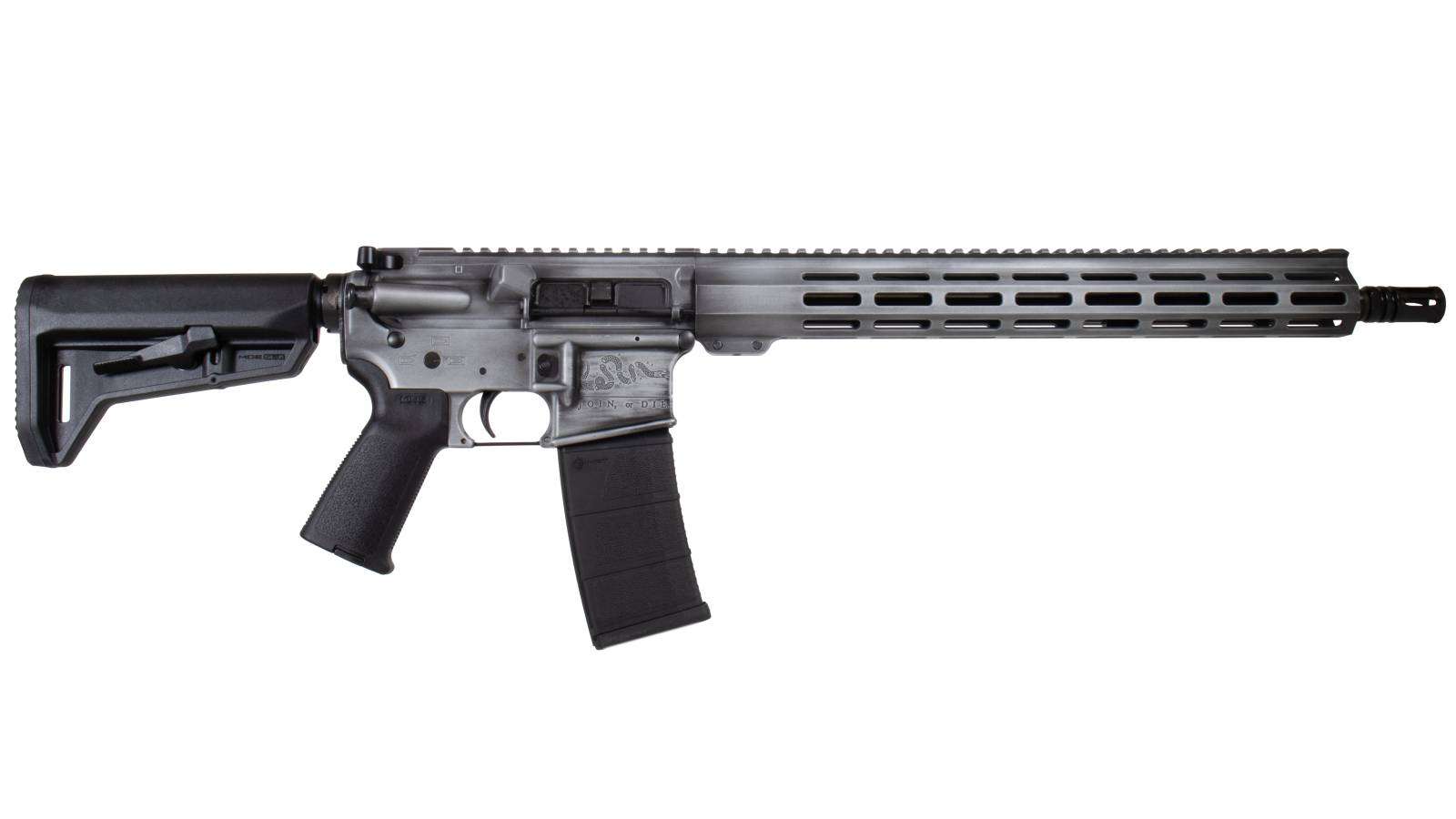 SHARK COAST TACTICAL LIBERTY OR DEATH CERAKOTE RIA 5.56 .223 16IN BBL GREY - Shark Coast Tactical