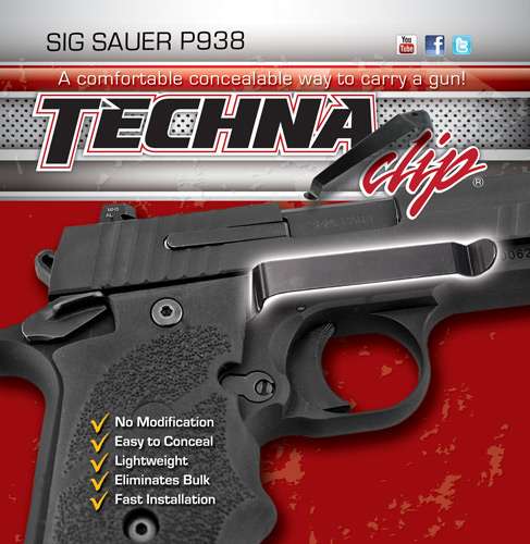 TECHNA CLIP SIG P938 RH BLK | Larry's Pistol & Pawn