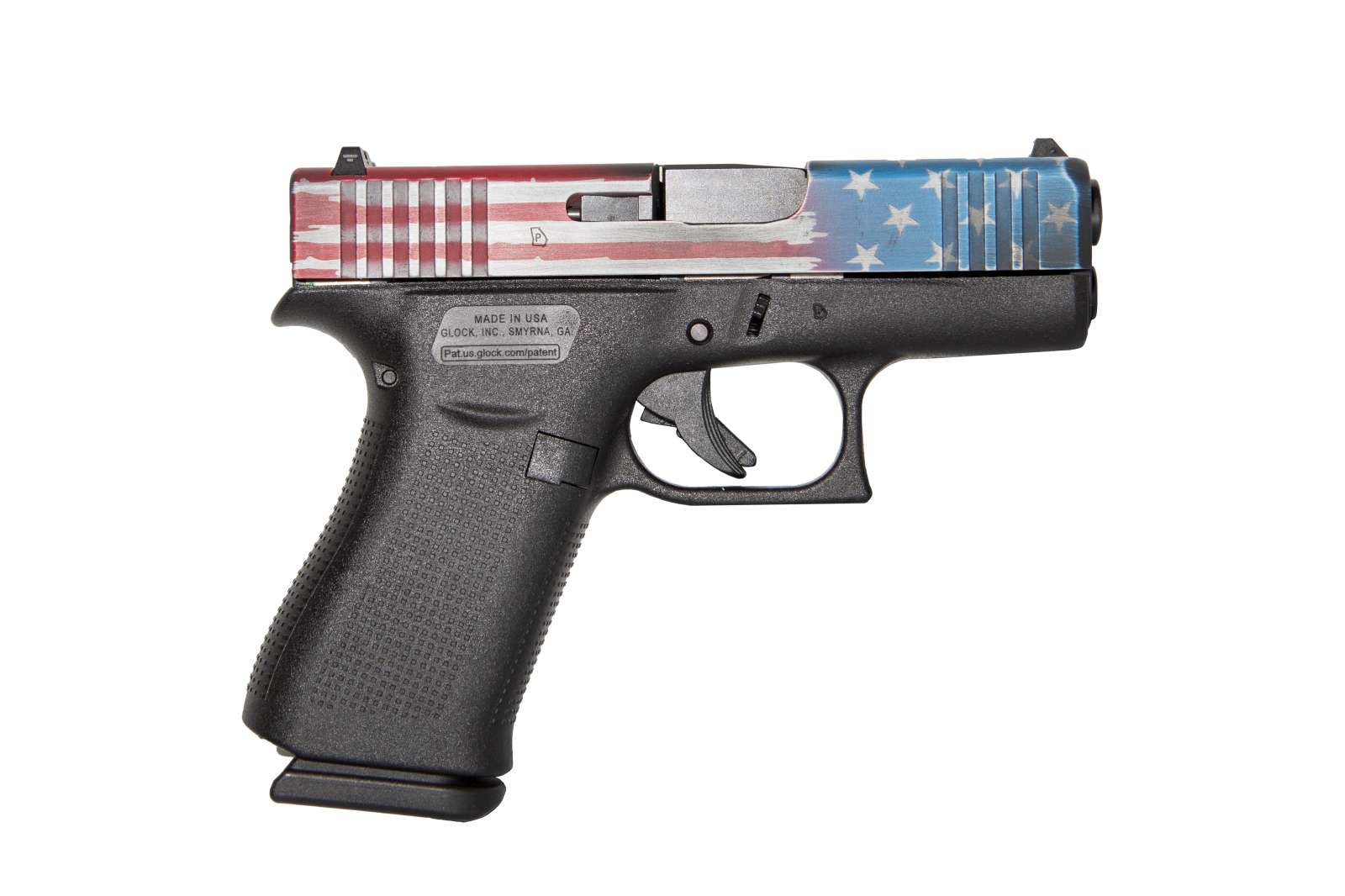 GLOCK 19 G19 GEN 5 HGA 9MM 4.0 IN BBL FS 5LB 3 15RD MAGS CERAKOTE AMERICAN FLAG SLIDE - Glock