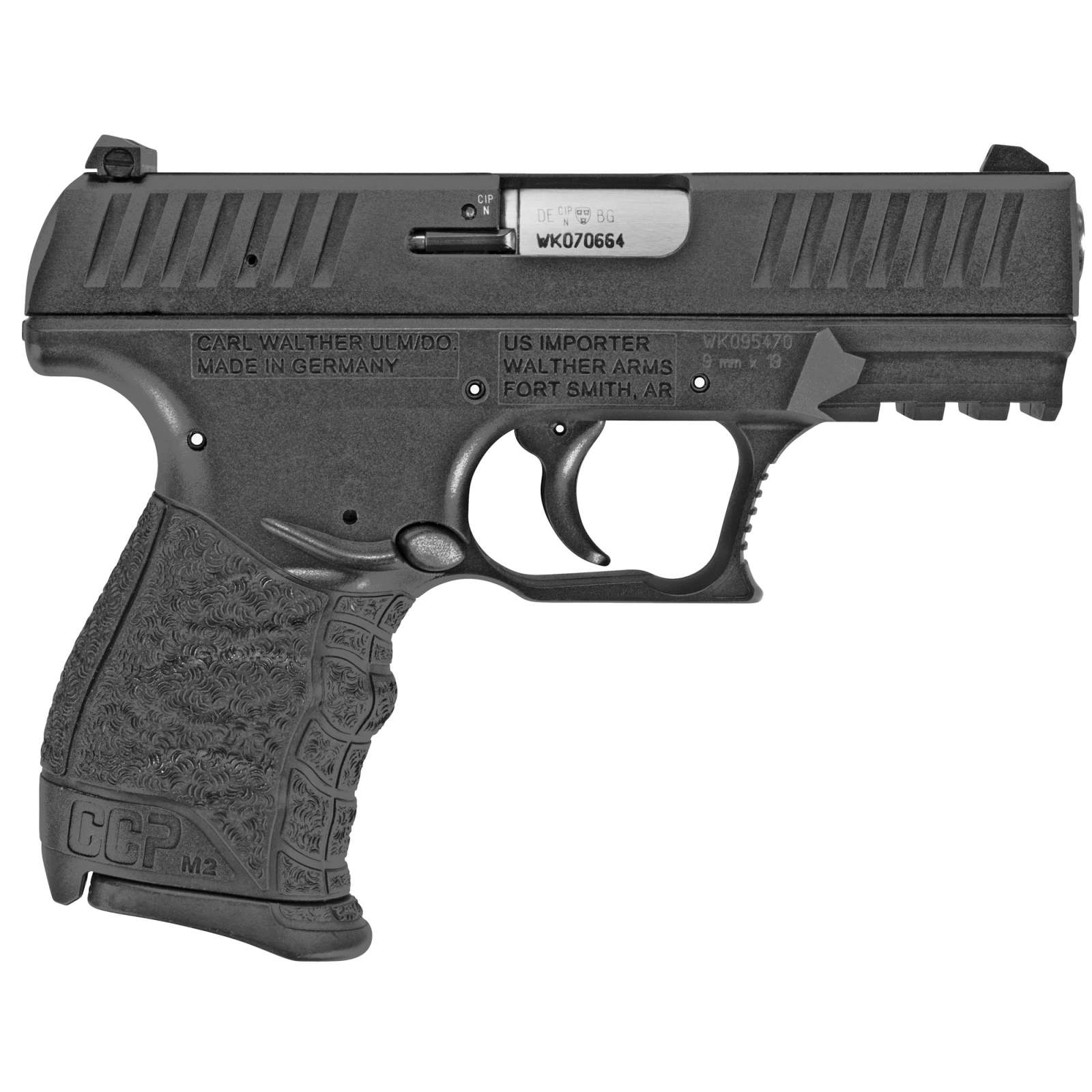 Walther Arms 5082500 CCP M2 380 ACP 3.54" 8+1 Black Cerakote Black Polymer-img-1