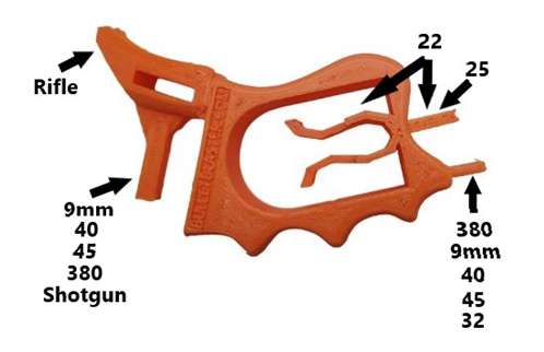 BULLETBLASTER MULTIPLE CALIBER GUN MAGAZINE LOADING TOOL ( ORANGE ) - Bullet Blaster