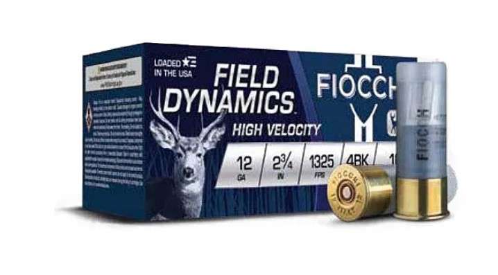 FIOCCHI BUCKSHOT AMO 12GA 2.75 IN 9 PEL 1BK HI VEL 80RD FIELD BOX - Fiocchi