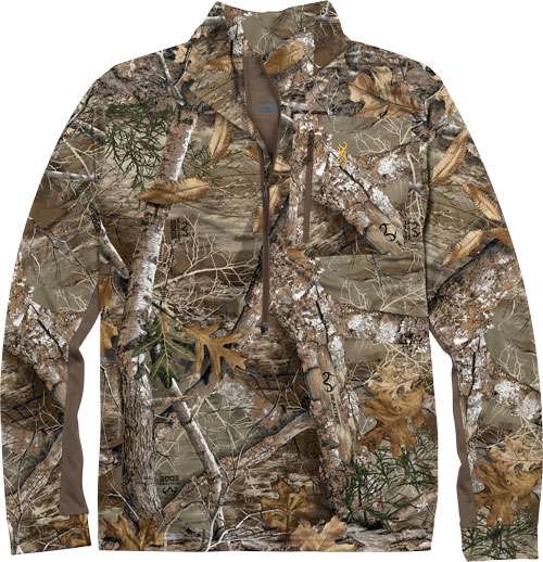 BROWNING 3/4 ZIP EARLY SEASON LS SHIRT REALTREE EDGE X-LRG< - Browning