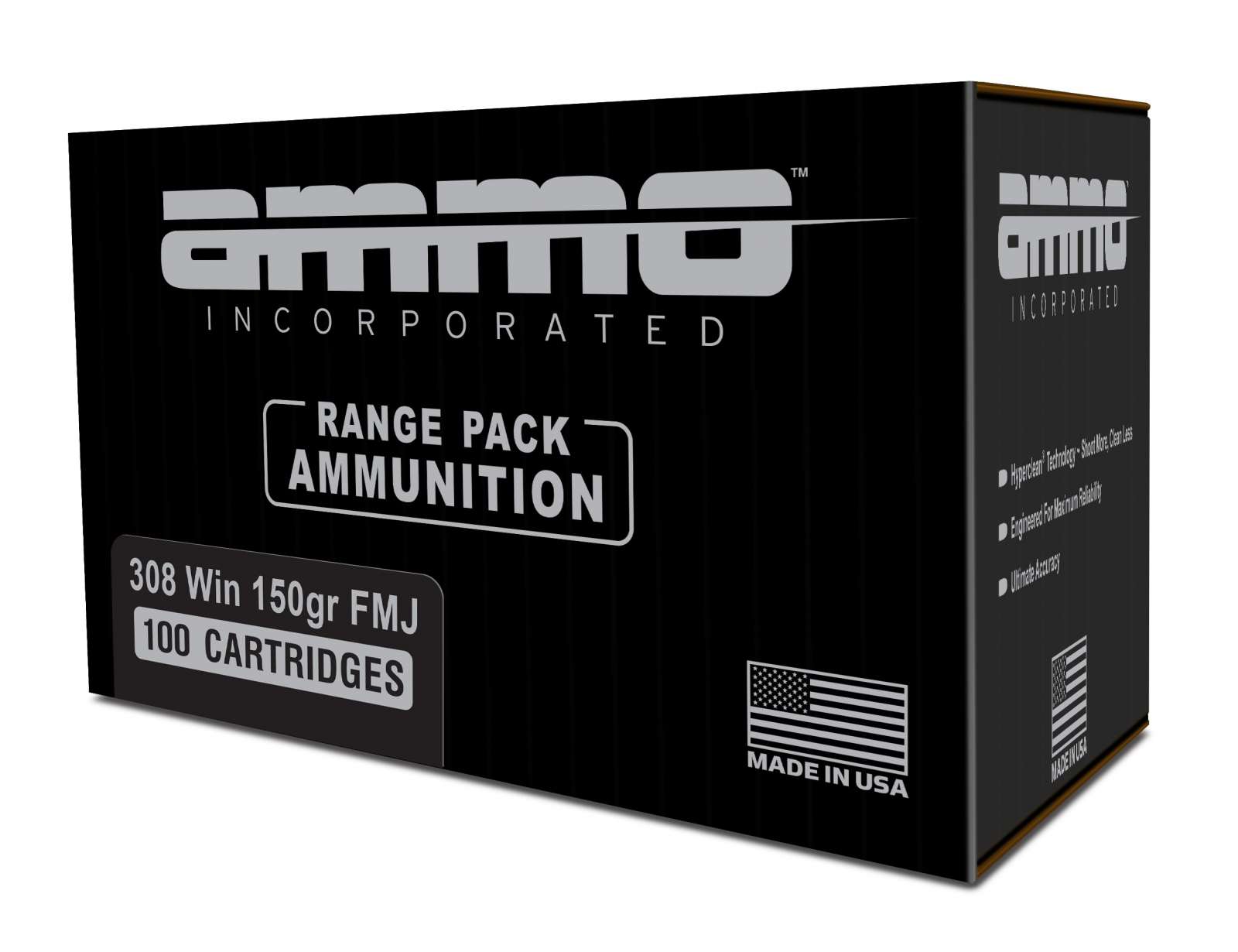 Ammo Inc Signature Range .308 Win Rifle Ammo - 150 Grain | FMJ | 100rd Box
