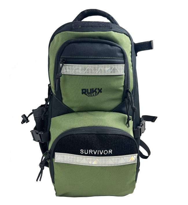 RUKX GEAR SURVIVOR BACKPACK GREEN (6/CASE) - Rukx Gear