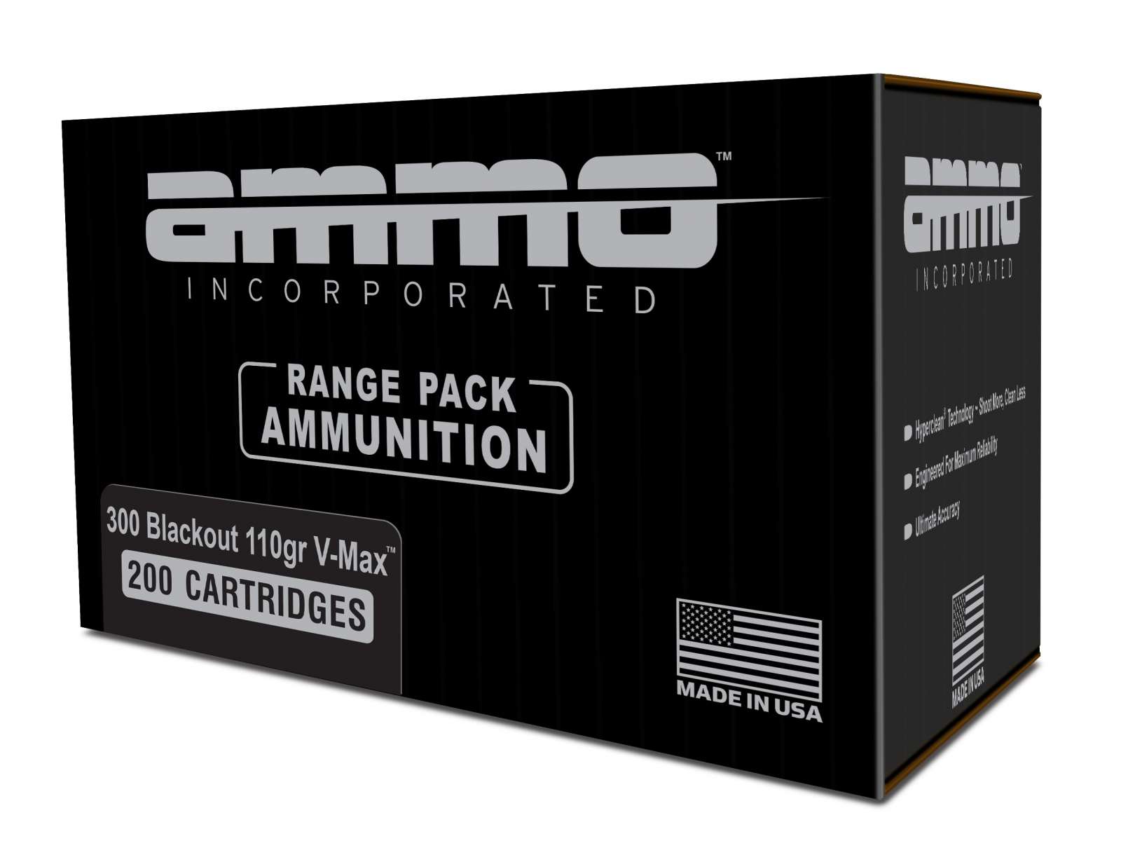 Ammo Inc Signature Range .300 Blackout Rifle Ammo - 110 Grain | V-MAX | 200rd Box - Ammo Inc