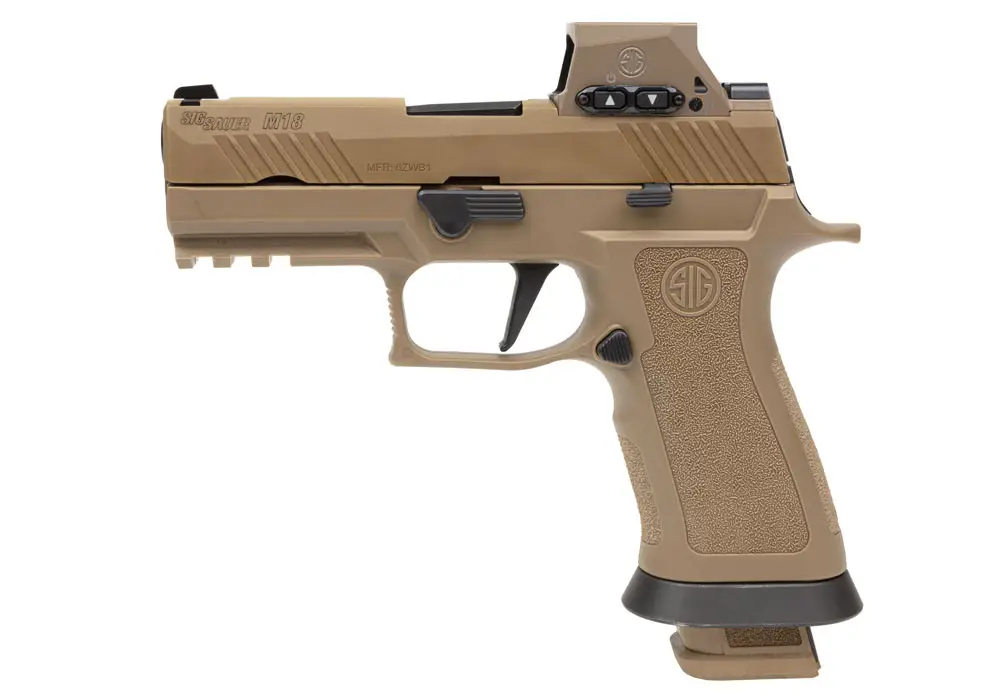 Sig Sauer P320 M18X Flat Dark Earth 9mm 3.9" RomeoM17 Red Dot-img-1
