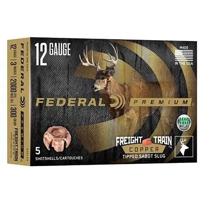 Federal Premium Freight Train Copper Sabot Slug 12 Gauge 2-3/4in 300 Grain