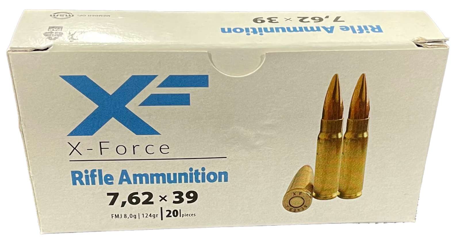 ATS X-FORCE BRASS CASE AMO 7.62X39 124GR FMJ 20RD BOX (27 BOX CASE) - Ammunition Technology Solutions