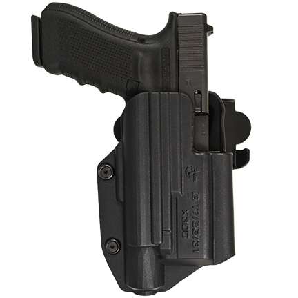 COMP-TAC INTERNATIONAL OWB KYDEX MODULAR MOUNT GLOCK 17 GEN 1-4 LH W/ TLR1/2BLACK - Comp-tac