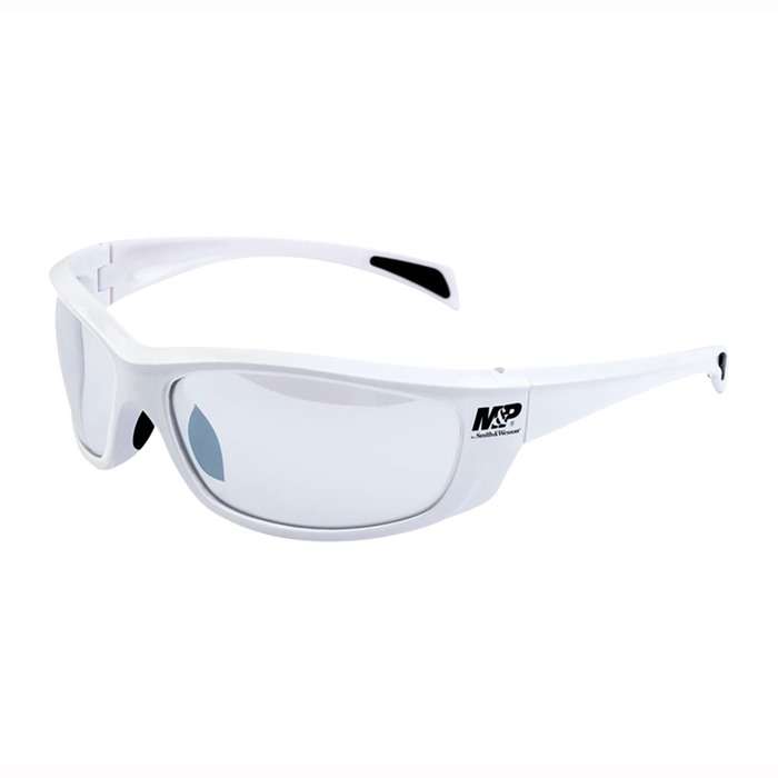 M&P Whitehawk White Frame/Clear Mirror Lens Glasses - Smith & Wesson