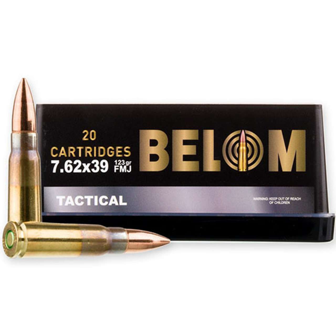 BELOM 7.62X39 123G FMJ BRASS 20RD/BX 480RD/CS - Belom