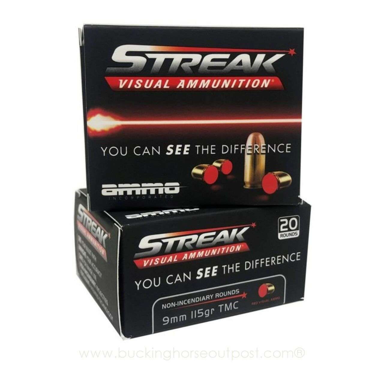 AMMO INC STREAK 9MM 115GR RED - Ammo Inc