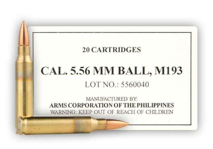 ARMSCOR 5.56X45 FMJ 55GR M193 20RD BX 1000RD CASE - Armscor