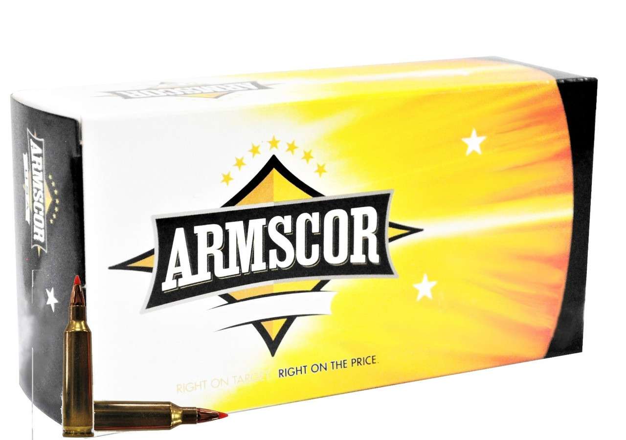 Armscor 22-250 Rem. Rifle Ammo - 55 Grain | Varmint | 200rd Case (10 ...