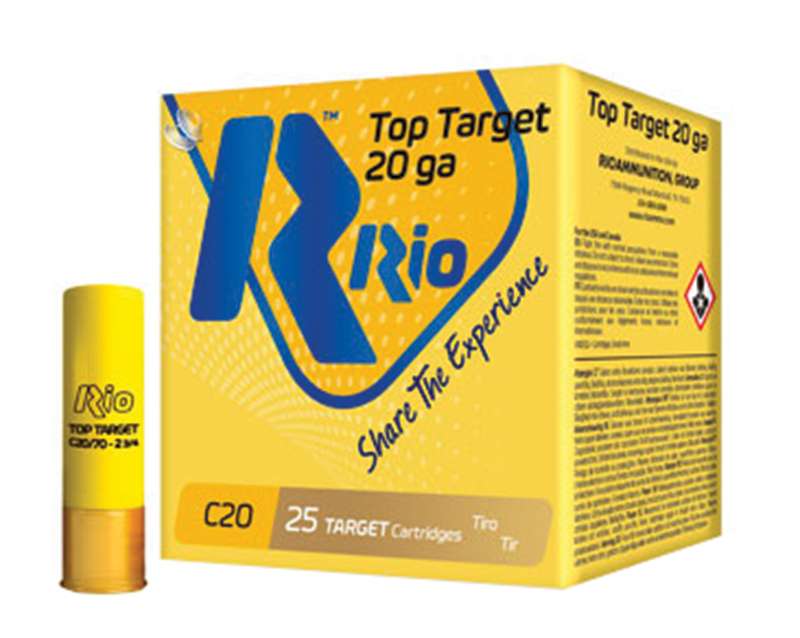 Rio Star Team 20ga Top Target Load 2.75 inch Shotgun Shells - #8 | 7/8 oz. | 1250 fps | 250rd Case (10 Boxes) - Rio Ammunition