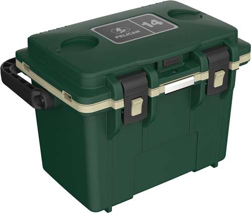 PELICAN COOLERS IM 14 QUART HUNTER GREEN/TAN DRY STORAGE - Pelican