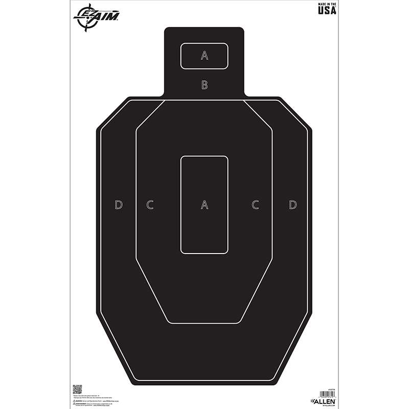 EZ AIM 23X35 PAPER TGT IPSC SILHO 50PK - Allen Company