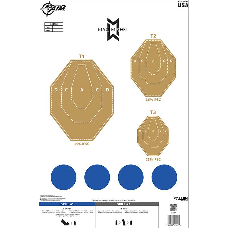 EZ AIM 23X35 PAPER TGT B2 MM TRAINTRGT 50PK - Allen Company