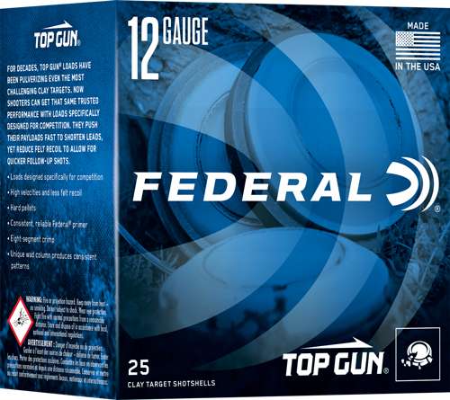 12GA 2-3/4" 1OZ 1,250 FPS 8 Top Gun - Federal