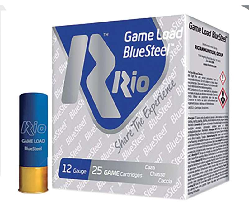 BLUESTEEL 12GA 2-3/4IN 4 25/BX - Rio Ammo