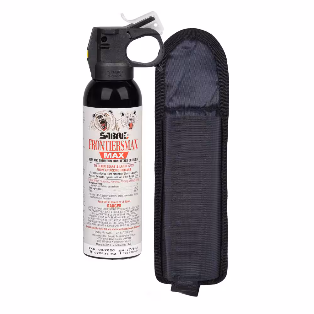 7.9OZ BEAR & MNTN LION SPRAY W/CH HOL - Sabre