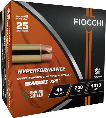 FIOCCHI 45 LON COLT 200GR XPB 25RD 8BX/CS - Fiocchi