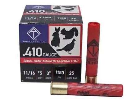 ATI .410ga 3" Hunting Load Shotgun Shells - #5 | 11/16 oz. | 1150 fps | 1 Case (10 boxes/250rds) - American Tactical Inc