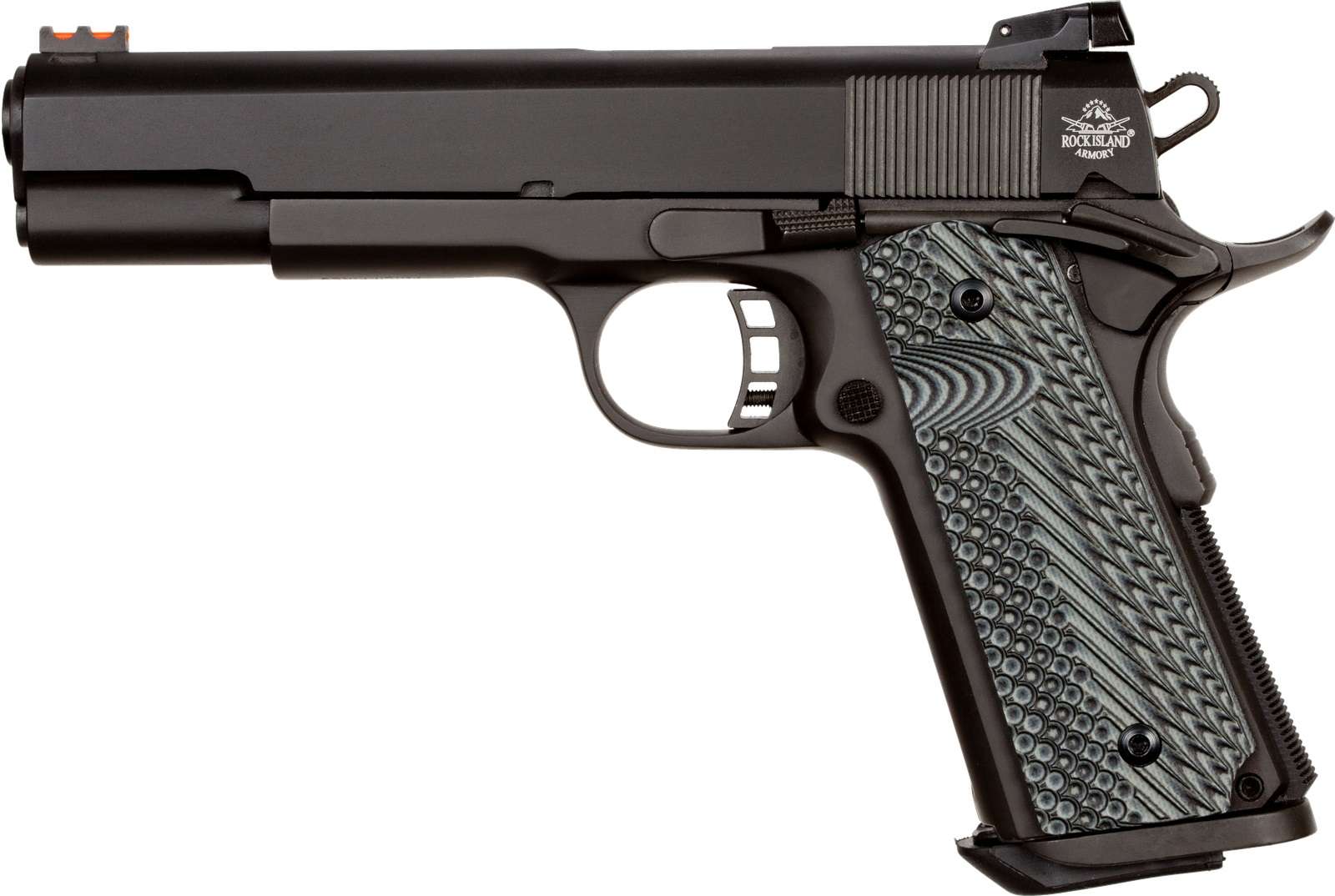 Rock Island 51486 Rock Ultra Fs 45 Acp 5 81 Black Parkerized Gray G10 Grip Fixed Sights Bare 0193