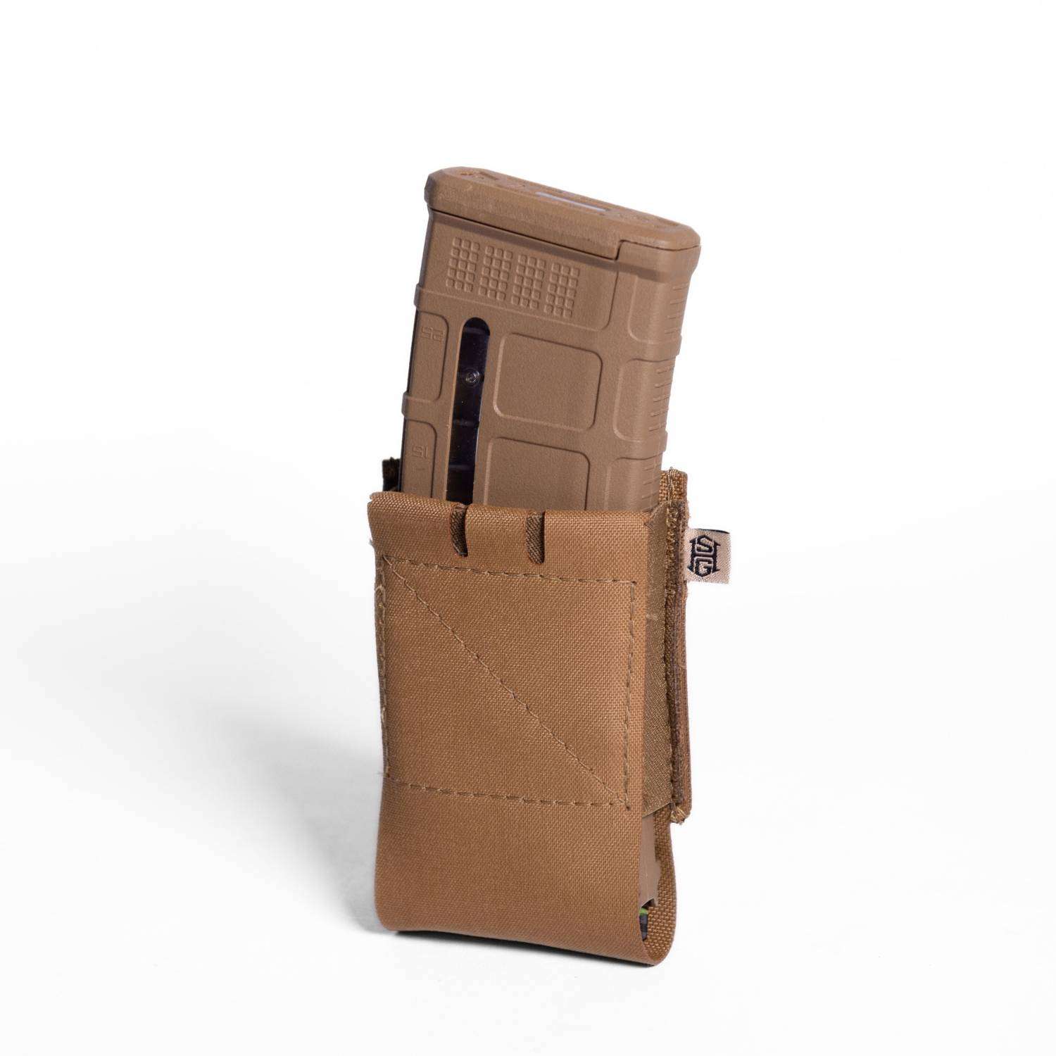 HIGH SPEED GEAR EP-P ELASTIC RIFLE MAG POUCH COYOTE BROWN FITS MOST RIFLE MAGS LOW PROFILE - High Speed Gear