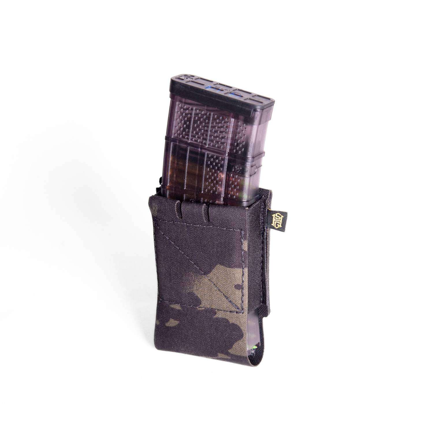 HIGH SPEED GEAR EP-P ELASTIC RIFLE MAG POUCH MULTICAM BLACK FITS MOST RIFLE MAGS LOW PROFILE - High Speed Gear