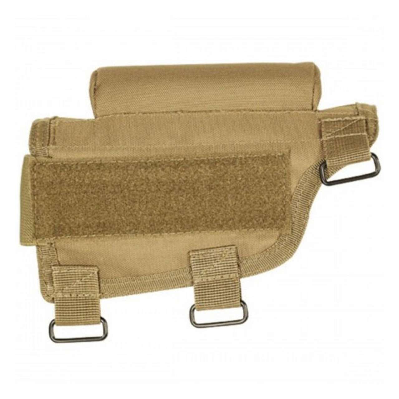 VOODOO TACTICAL BUTTSTOCK CHEEK PIECE WITH AMMO CARRIER COYOTE - Voodoo Tactical