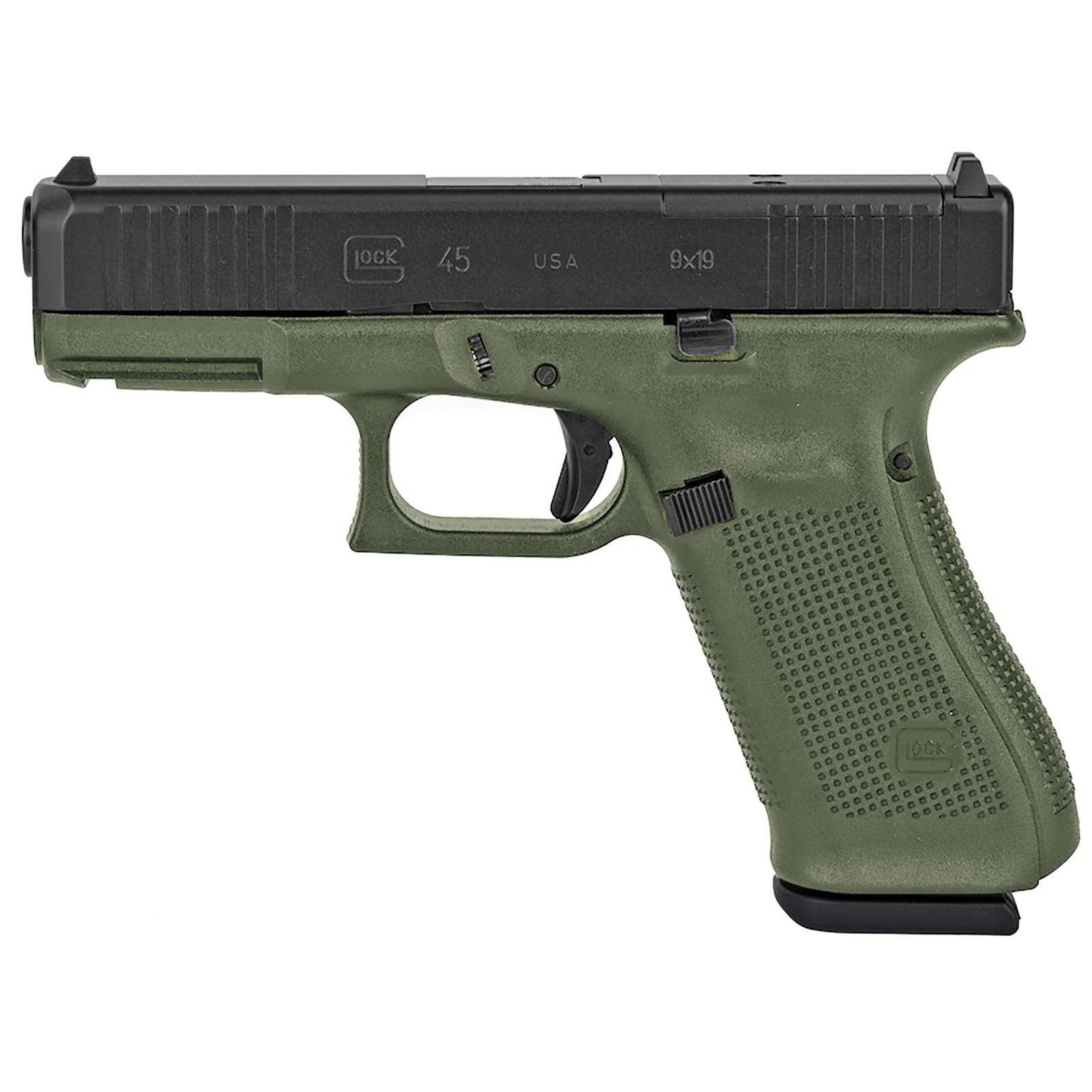 GLOCK 45 G45 GEN 5 BFG HGA 9MM 4.0 IN BBL FS BLACK 3 17RD MAGS 5LB TRIGGER FRONT SERRATIONS BFG FRAME - Glock