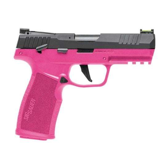 SIG SAUER P322 HGA 22LR 4IN BBL ADJ FOS OPTIC READY POLY CERAKOTED PINK GRIP BLK SLIDE 2 10RD MAGS - Sig Sauer