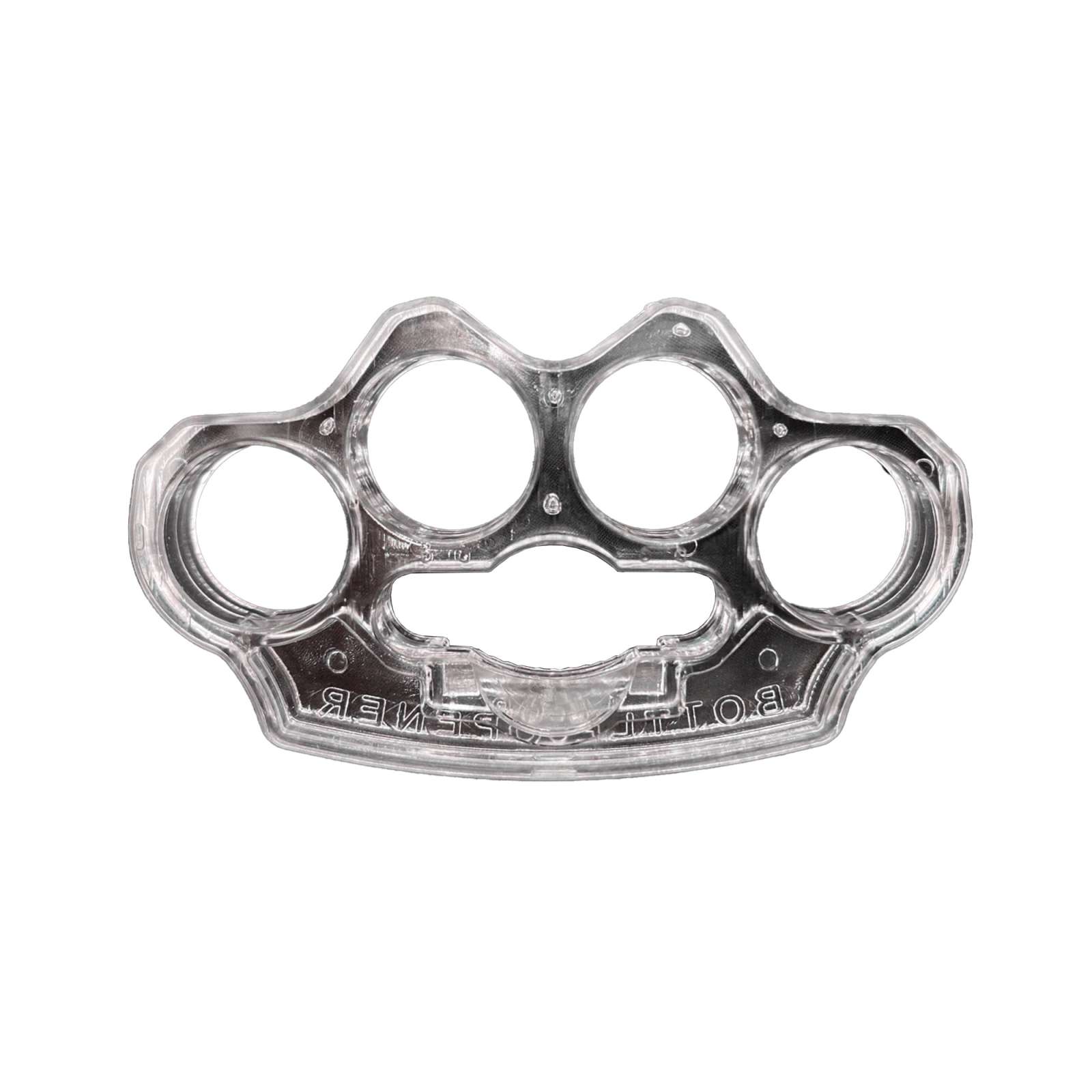 CBG PLASTIC KNUCKLES BTL OPNR CLEAR - 