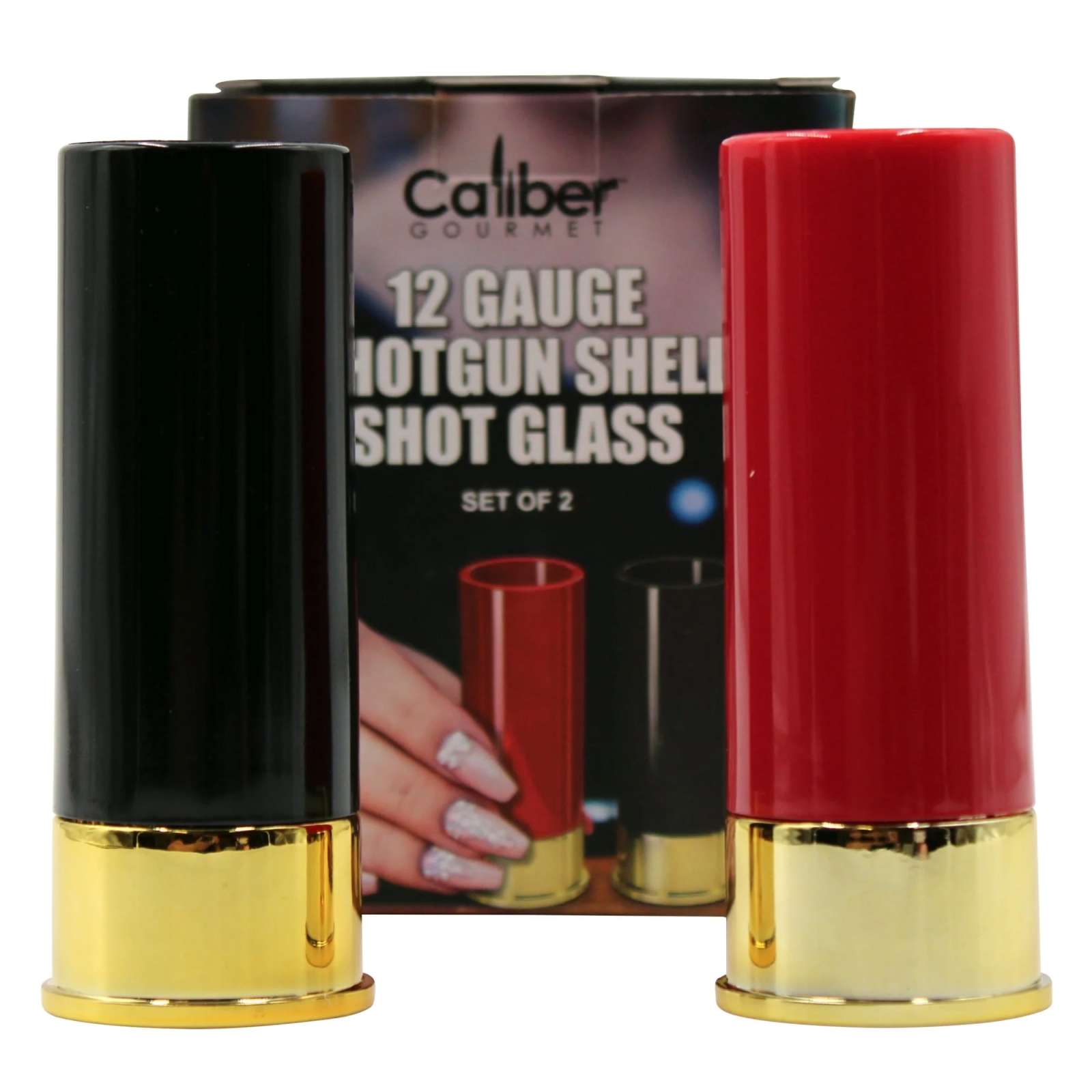 CBG SHOT SHELL SHOT GLASSES BLK/RED - 