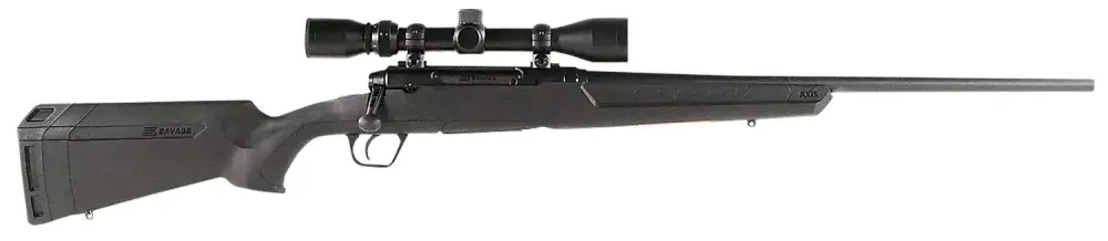 Savage 32010 Axis XP 270 Win Rifle, 22" Barrel, 3-9x40 Scope, Black Stock