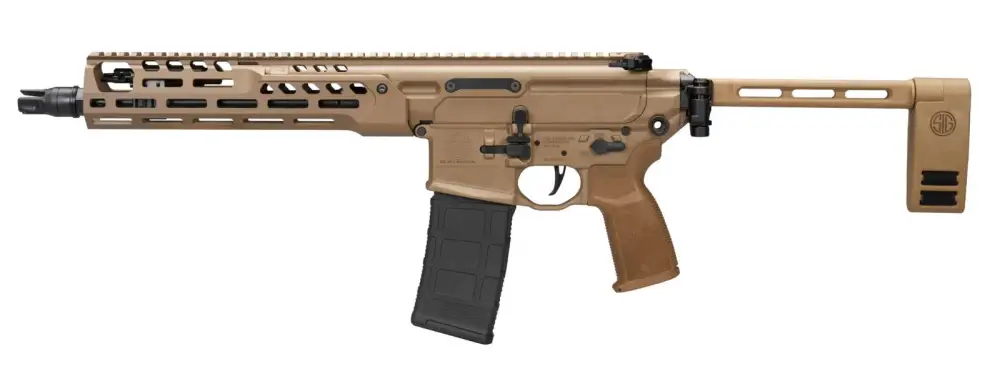 Sig Sauer MCX SPEAR 5.56 NATO 30+1 FDE Cerakote 11.5" Pistol Cane Brace - Sig Sauer - 223 Rem | 5.56 NATO