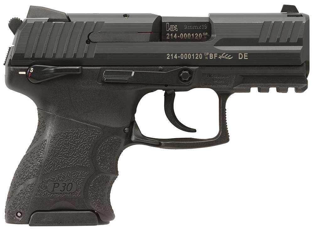 HK 730903KSA5 P30SKS *MA Compliant 9mm Luger 3.27" 10+1 Black Black Interchangeable Backstrap Grip