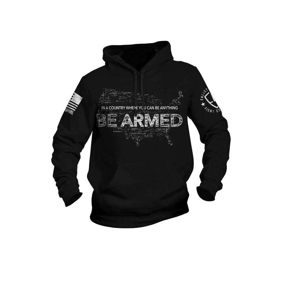 NLA Be Armed Black Hoodie/ Small - Nine Line Apparel