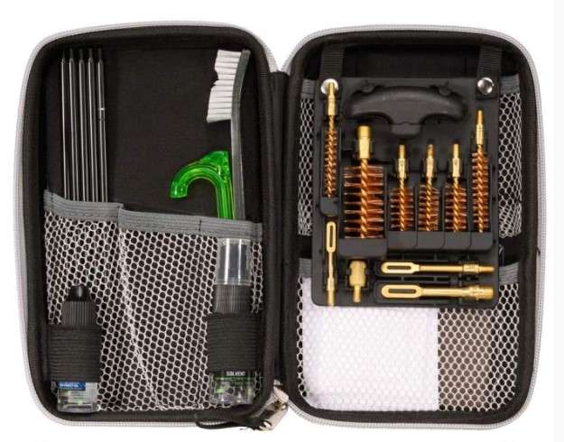 BREAKTHROUGH EVA CASE - STAINLESS STEEL ROD CLEANING KIT (.22 CAL THRU 12 GAUGE) - BLACK WITH GRAY TRIM BT-LEVA-U - Break Through Clean Tech