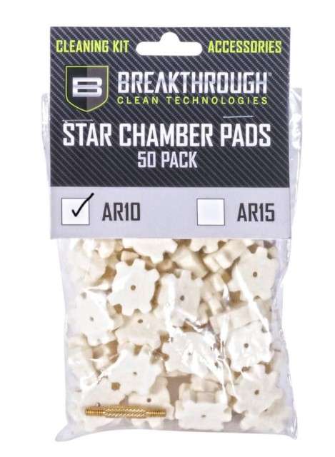 BREAKTHROUGH AR-10 STAR CHAMBER PAD WITH #8-32 THREAD (MALE / MALE) ADAPTER – 50 PACK BT-AR10SCP-50PK - Break Through Clean Tech