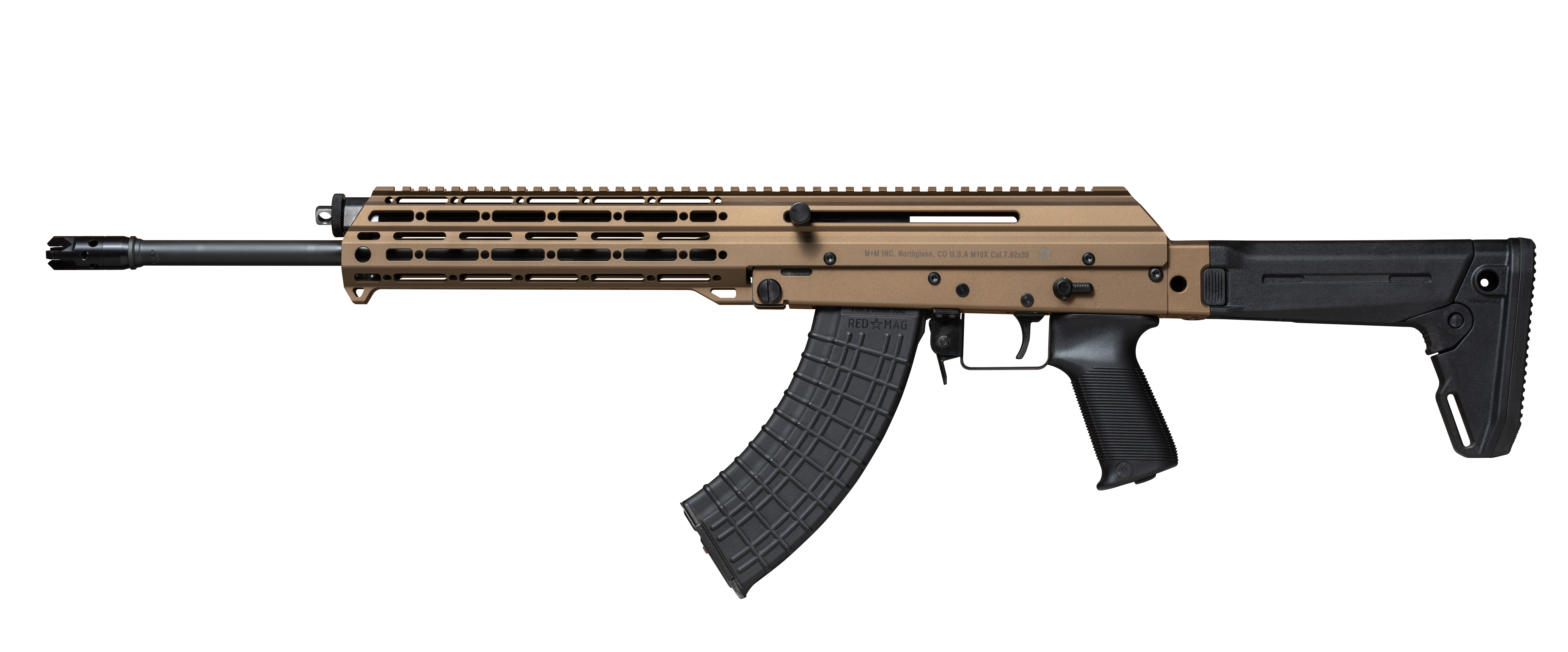 M+M IND M10X+ RIA 7.62X39MM 16.5IN CHF-CL BBL SL HANDGUARD GEN3 BRONZE - M+m Inc
